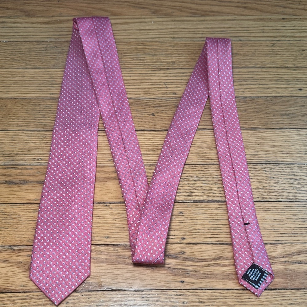 Ben Sherman Pink Patterned Tie - Picture 4 of 10